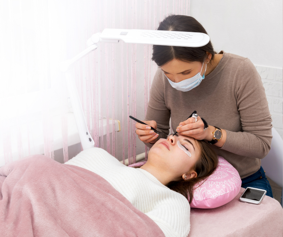 Almohada para aplicar discount pestañas