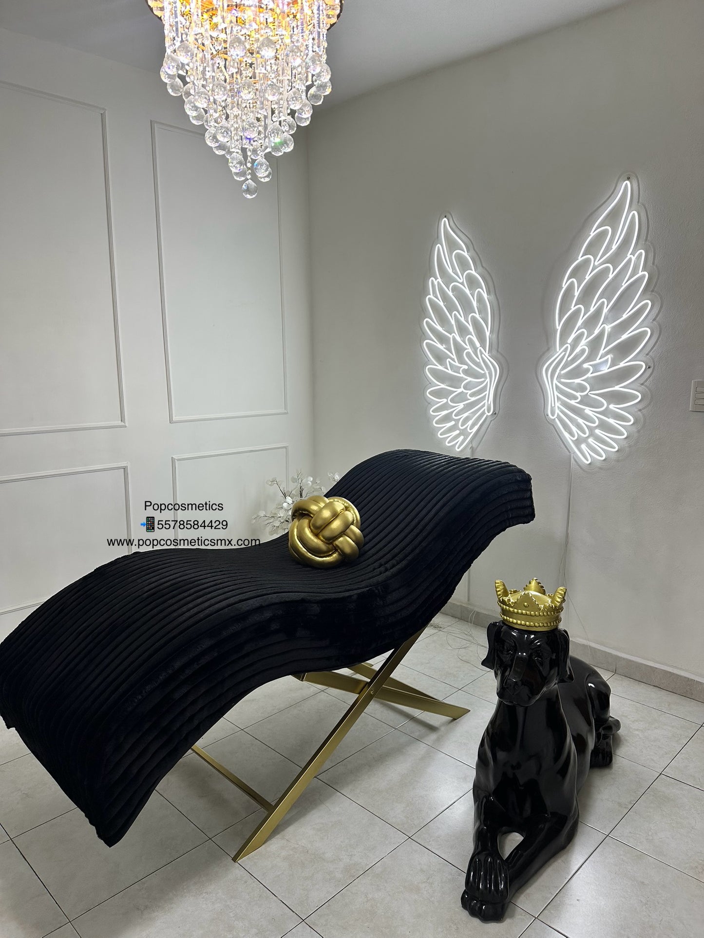 Camilla curva nube color negro