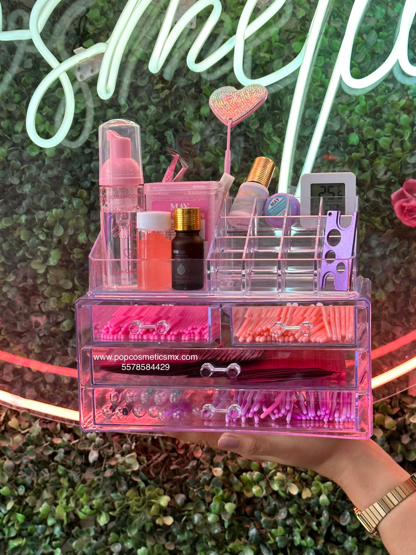 Caja organizadora de acrílico