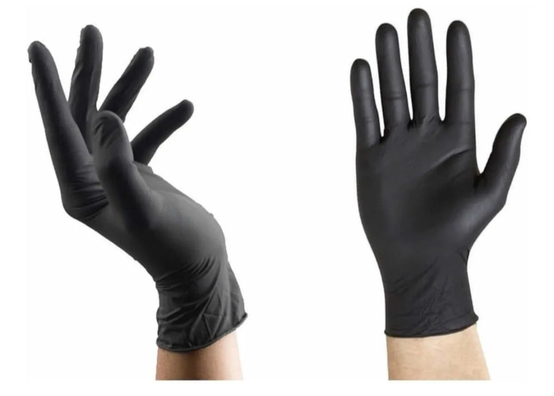 Guantes de vinilo negro