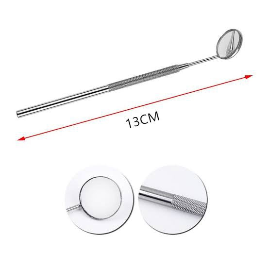 Espejo de comprobación circular metálico