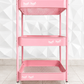 Carrito Auxiliar Profesional 3 Niveles metálico para Lashista, Uñas, Spa y Estética con Ruedas
