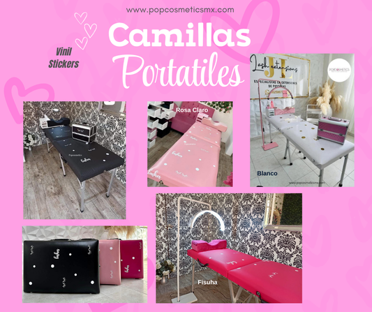 Camilla portátil vinil con stickers