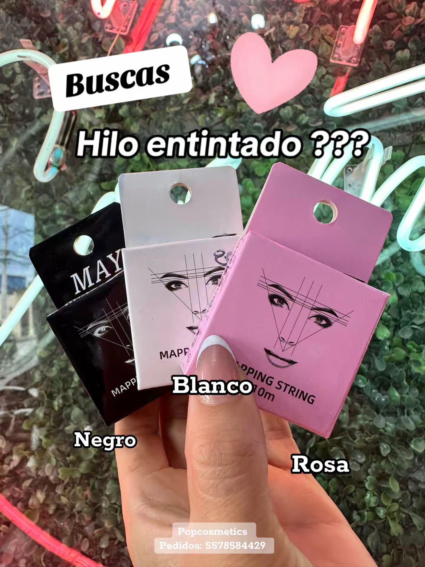 Hilo entintado rosa