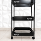 Carrito Auxiliar Profesional 3 Niveles metálico para Lashista, Uñas, Spa y Estética con Ruedas
