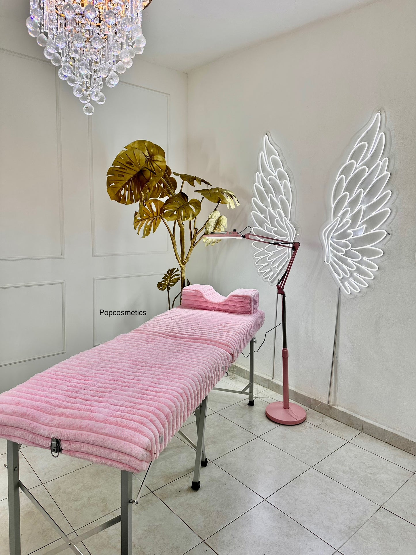 Paquete PINK 💖 Camilla portátil + almohada + lámpara