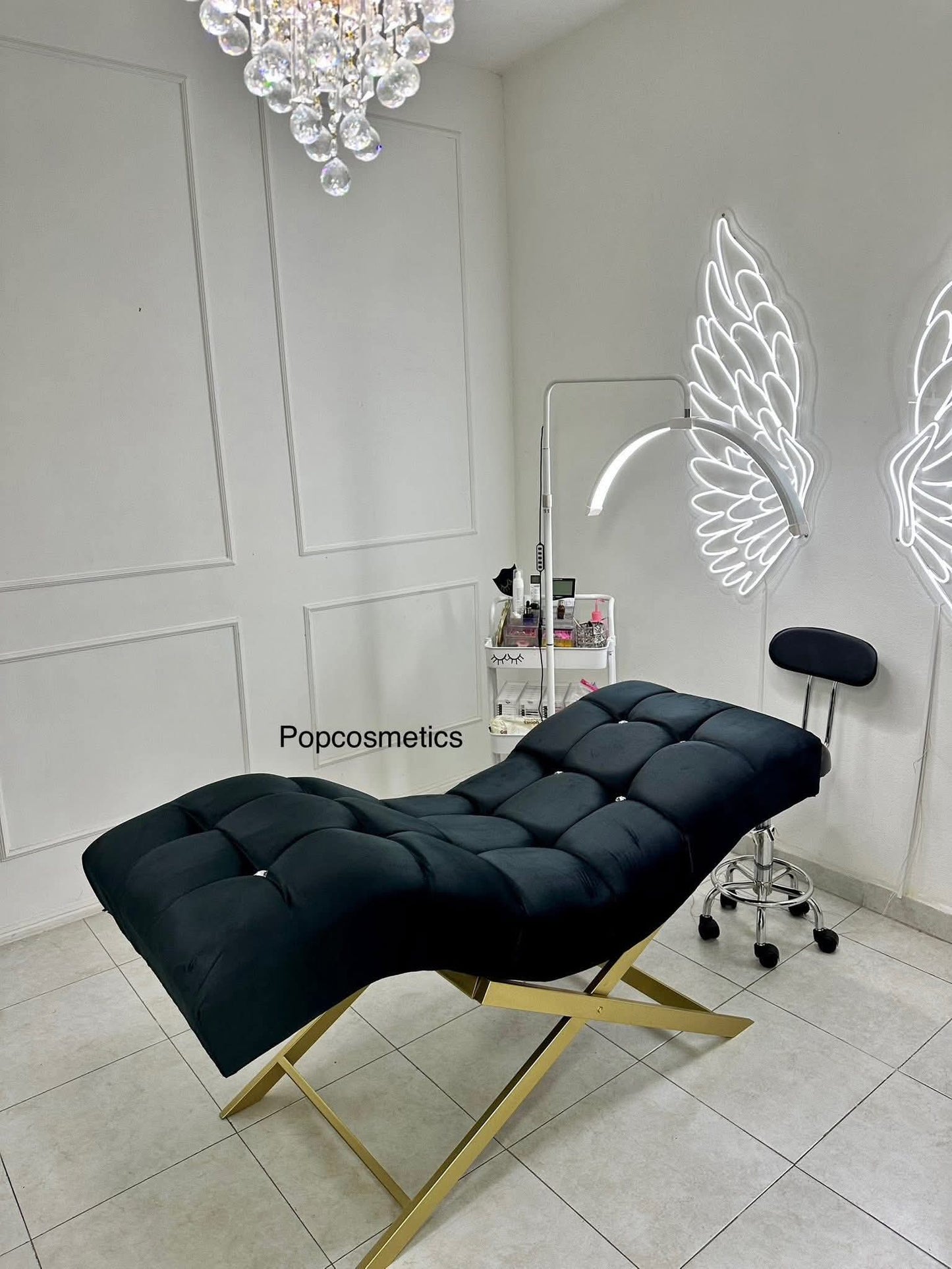 Camilla fija terciopelo